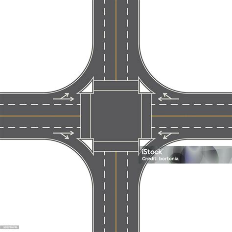 4 Way Road Intersection