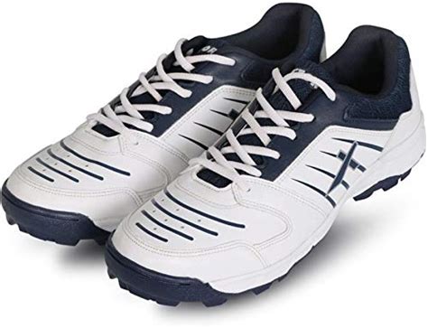 Vector X All-Rounder Cricket Studs Shoes, White/Navy - 7 UK : Amazon.in ...