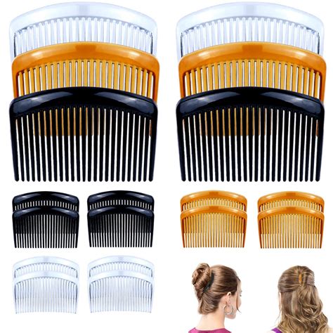 Amazon.com : 18 Pieces French Side Hair Comb Set Plastic Side Comb Hair ...