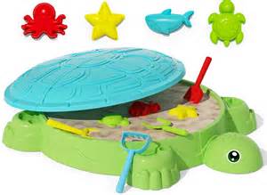 Amazon.com: maysida Kids Turtle Sandbox with Lid, Sand Box Toys with ...