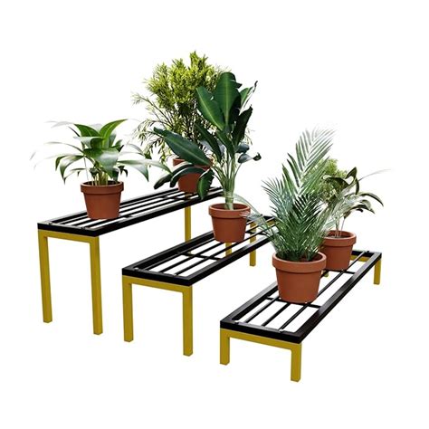 MILAD Iron 3-Tier Folding Plant Stand, Planter for Indoors and Outdoors ...
