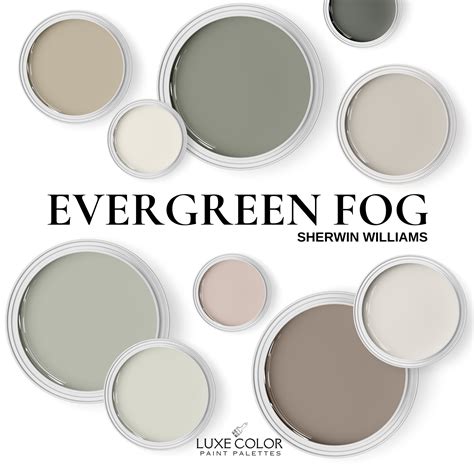 Evergreen Fog Color Palette, Sherwin Williams Best Colors for a Living Room, Bedroom and Kitchen ...