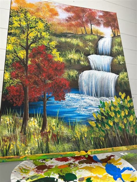 Autumnal Waterfall Tutorial 的图像结果