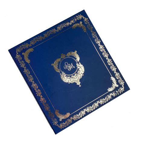 Navy and Gold Wedding Invitation – Upani