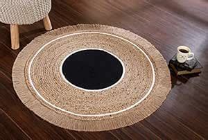 Buy SASHAA WORLD JuteRugs Indian Handmade Braided Round Carpet for Home ...