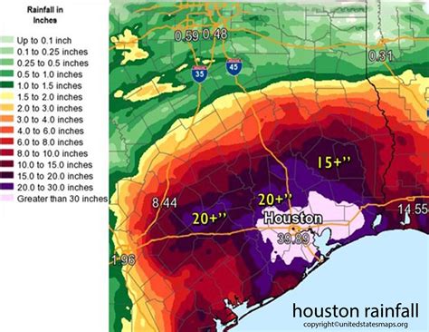 Houston Rainfall Map | Rainfall Map of Houston