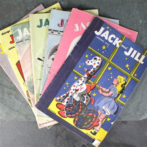 1953/54 Jack & Jill Magazines Set of 7 Vintage Jack and Jill Magazine ...