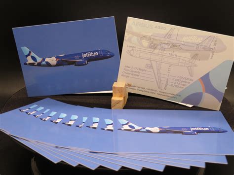 Jetblue Airways Airbus A320 Set of 50 Aviation Trading Cards - 2.5"x 3. ...