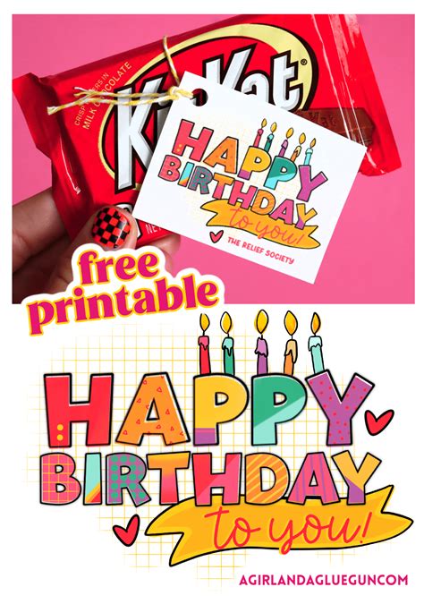 Happy Birthday Printable - A girl and a glue gun