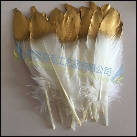 厂家现货销售 金色羽毛鹅毛大飘喷金色 银色装饰羽毛金鹅毛大飘-阿里巴巴