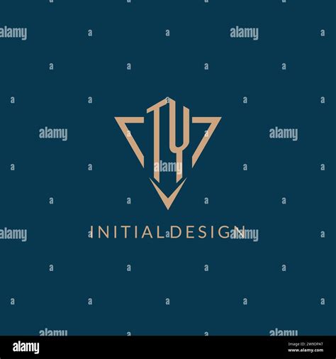 TY logo initials triangle shape style, creative logo design vector ...