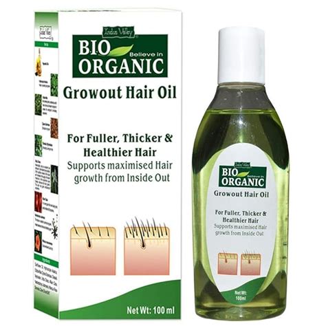 INDUS VALLEY Bio Organic Growout Hair Oil 100% Organic and Vegan ...