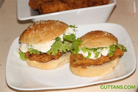 Chicken Burger Recipe | McDonald's McChicken Burger | Guttans