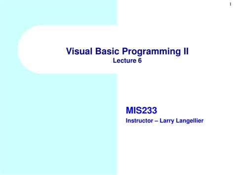 Visual Basic Tutorial 2 的图像结果