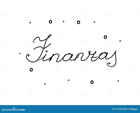 Finanzas Phrase Handwritten with a Calligraphy Brush. Finance in ...
