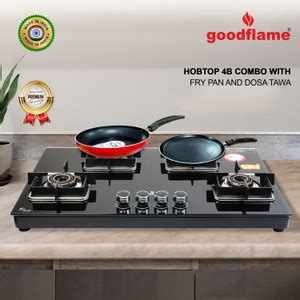goodflame Hobtop 4B Bk Auto Combo Dosa Tawa & Fry Pan Imported Burner ...