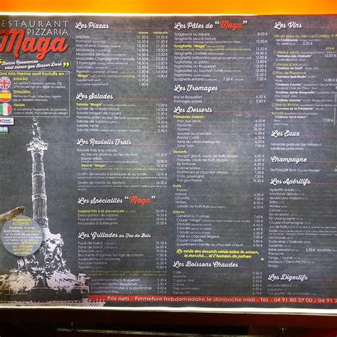 PIZZERIA MAGA, Marseille - Castellane - Menu, Prices & Restaurant ...