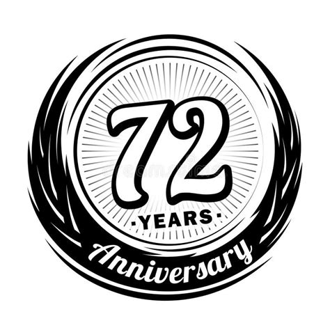 72 Years Anniversary. Elegant Anniversary Design. 72nd Logo. Stock ...