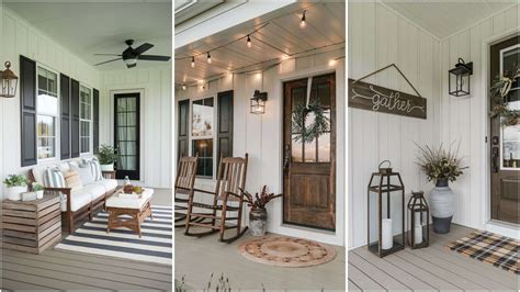 Farmhouse Front Porches For a Cozy Welcome - Abloom Decor
