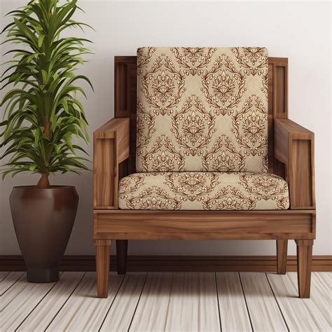 Decorian Polycotton Stretchable Printed Solid Slipcovers, Wooden Sofa ...