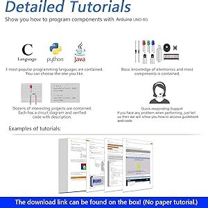 EPICTAC Ultimate Starter Kit for Arduino UNO R3, LCD1602, SG90, Relay ...