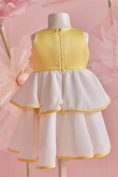 Yellow Rose Dress – Designer Dress for Girls | PNK – PNK - Isha Arora