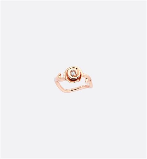 Small Rose Dior Couture Ring Pink Gold and Diamonds | DIOR