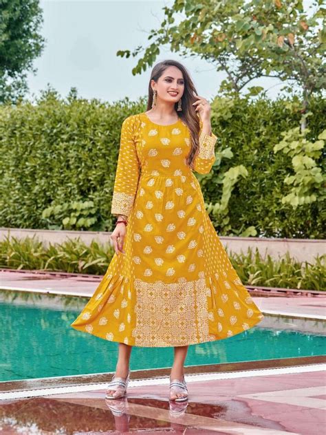 Kinti White Rose Vol 2 Catalog Rayon Printed Kurtis Wholesale