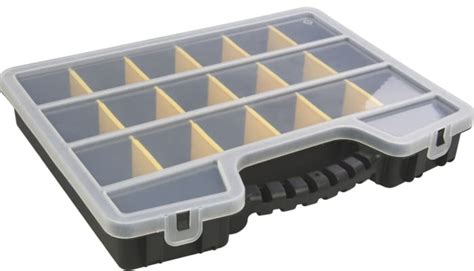 RS PRO | RS PRO 17 Cell Black, Transparent PP, Adjustable Compartment ...