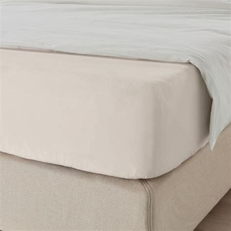 DVALA fitted sheet, beige, 180x200 cm (71x79") - IKEA