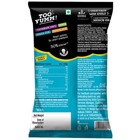 Too Yumm! Karare, Noodle Masala, Baked Snack & Not Fried, 75 G
