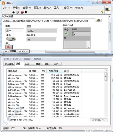 LabVIEW with SQLite 的图像结果