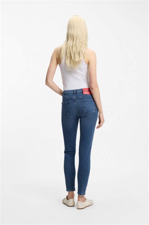HUGO - Skinny-fit jeans in blue super-stretch denim - Blue