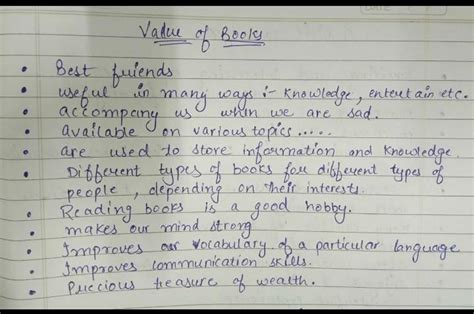 write an easy on value of books - Brainly.in