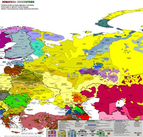 Eastern Europe - Carte linguistique / Linguistic map