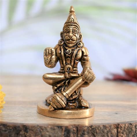 Buy AntiqDecor.in Brass Hanuman Statue Small Size (2.5 Inch) Lord ...