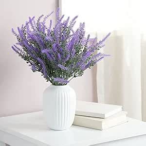 Buy HOMEXO Artificial Lavender Flowers | Faux Flowers for Vases Height ...