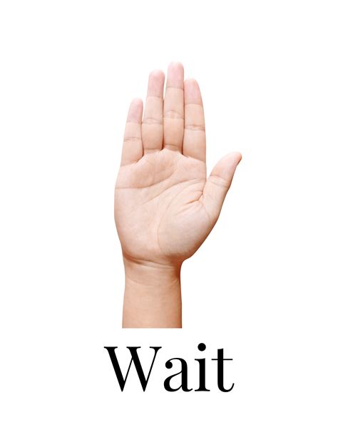 Image result for How to Sign Wait