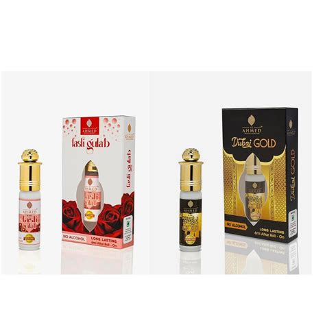 Al Ahmed Combo Offer Fasli Gulab Attar Roll on Perfume & Dubai Gold ...