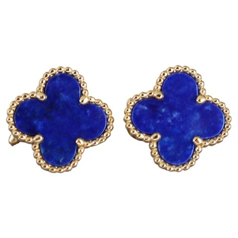 Van Cleef and Arpels "Vintage Alhambra" Turquoise 18 Karat White Gold Earrings at 1stDibs | tj ...