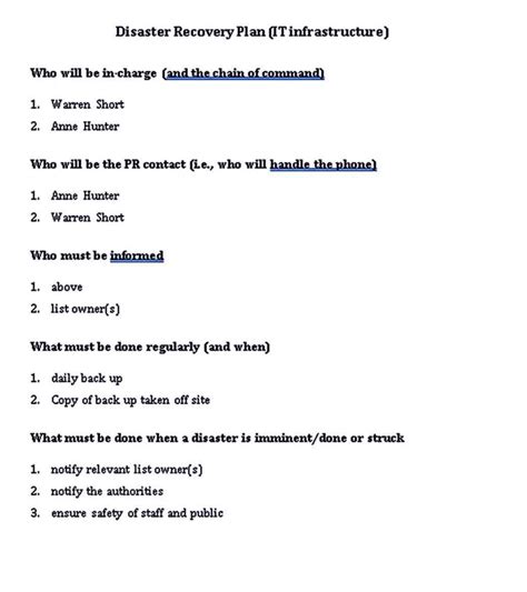 IT Disaster Recovery Examples 的图像结果