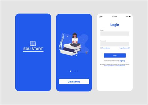 Educational mobile app (Splash and Login screen) on Behance