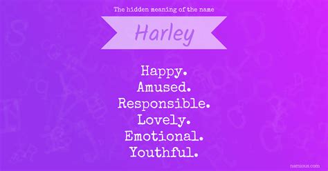 The hidden meaning of the name Harley | Namious