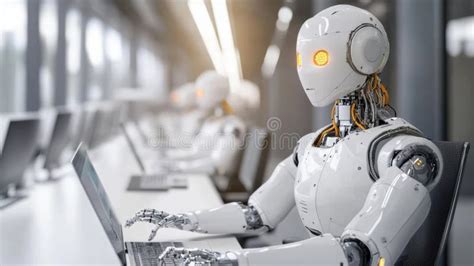 Robot Work On Computer with Table 的图像结果