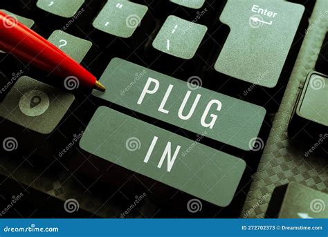 Text Sign Showing Plug in. Concept Meaning Putting Device into ...