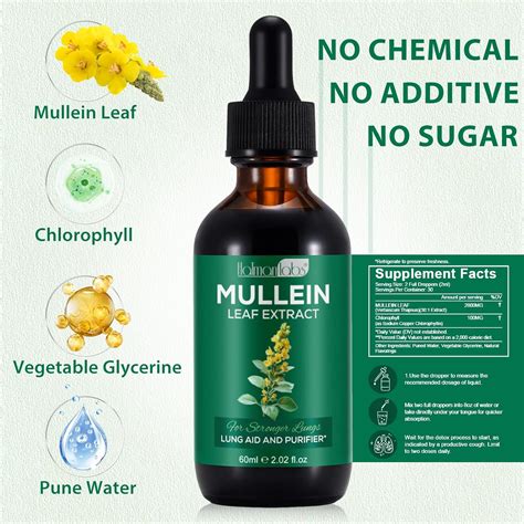 Tooffi Mullein Drops for Lungs - Mullein Leaf Extract for India | Ubuy
