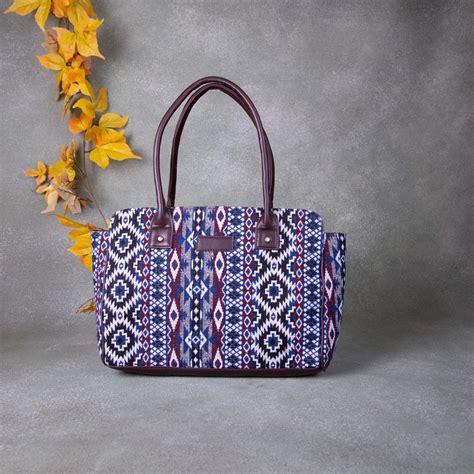 Biz Laptop Totes Blue with Maroon Colour – lakshya bags