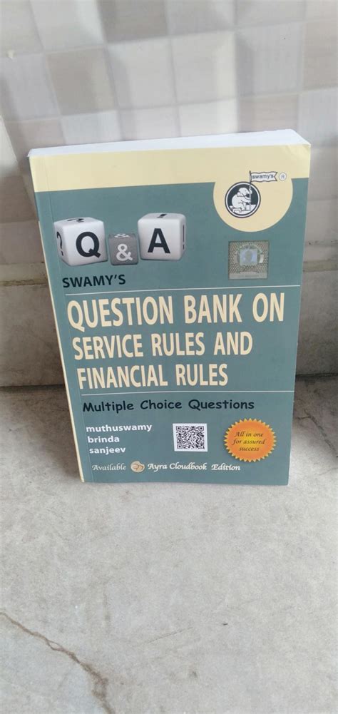 Buy SWAMY'S QUESTION BANK ON SERVICE RULES AND FINANCIAL RULES ...