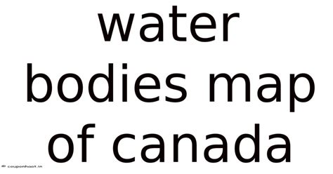 Water Bodies Map Of Canada