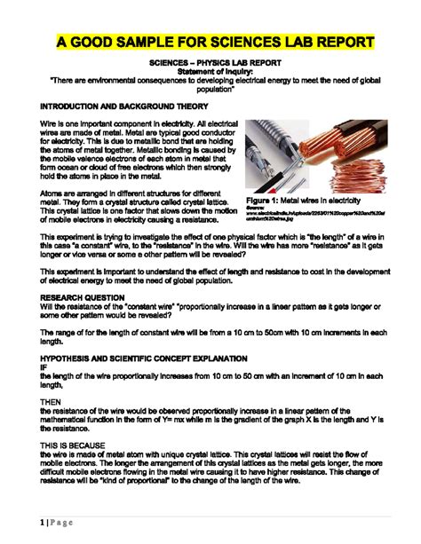 Science Lab Report Example 的图像结果